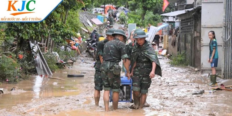 Chung tay khắc phục bão Wipha cùng KJC hỗ trợ đồng bào